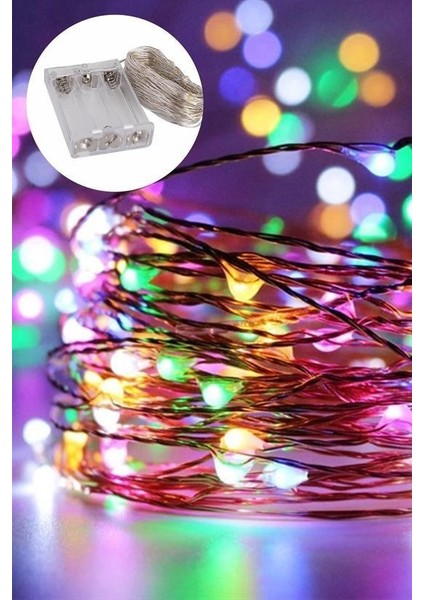 Pilli Renkli Peri LED Işık Dekoratif Aydınlatma 5 Metre Rgb LED fırsatları