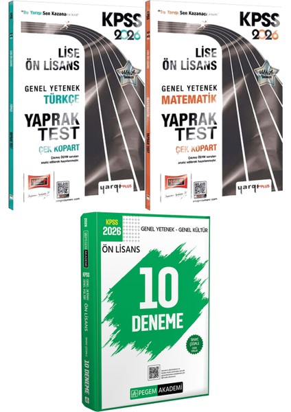 2026 Kpss Lise Ön Lisans Türkçe Matematik Çek Kopart Yaprak Test - 2026 Kpss Ön Lisans Çözümlü 10 Deneme