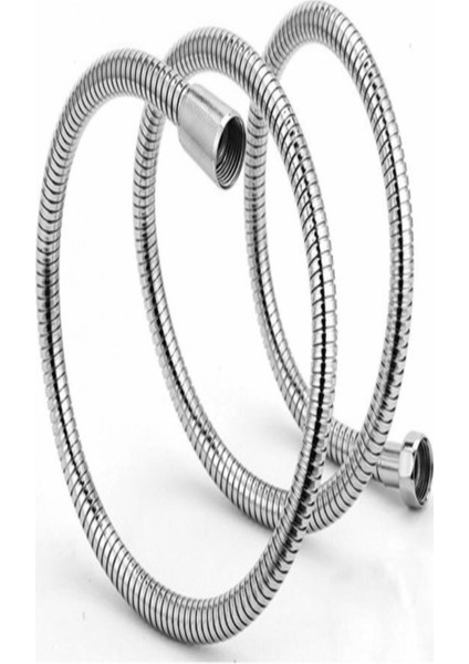 Çelik Kenetli Kalite 150 cm Duş Banyo Seti Başlığı Hortumu Duşluk Spiral Hortum