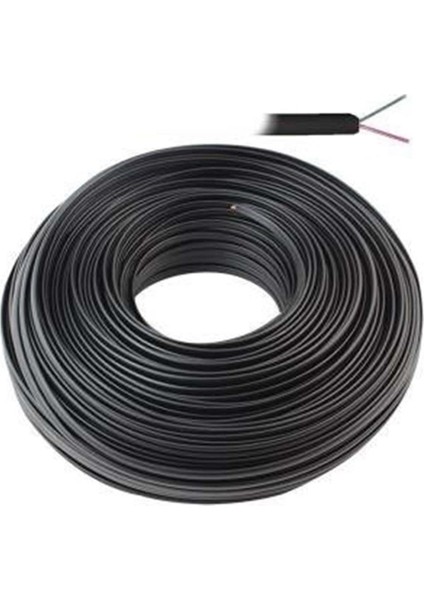 Lan LN-TEL33 Siyah 2 Li Flat Köken 100 Metre Telefon Kablosu