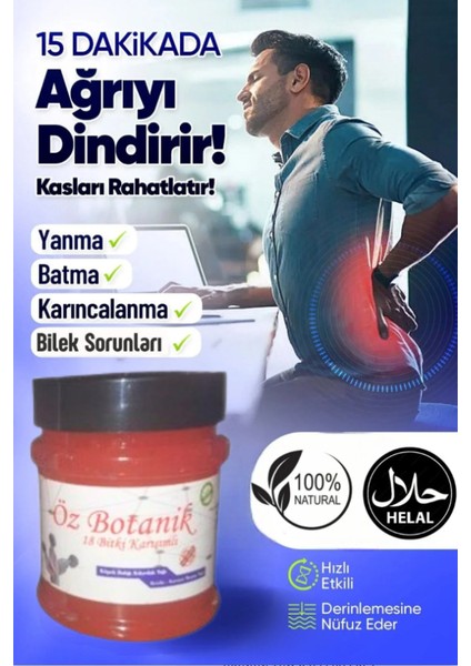 18 Bitki Yağlı Rahatlatıcı Masaj Jeli Doğal Yağlar 200 ml