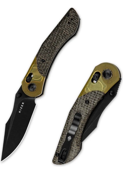 Mini Mystic | 154CM | Burlap Micarta+Peı | V3636C1