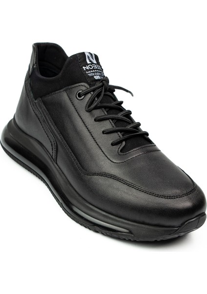 5017 Siyah Deri Erkek Günlük Ayakkabı