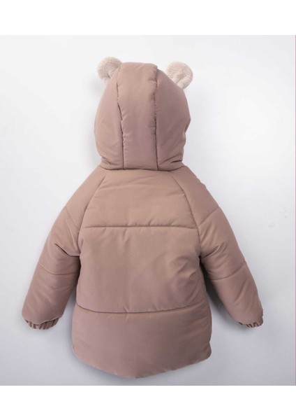 Su ve Rüzgar Geçiemez Kapüşonlu Şişme Peluş Kışlık Kız Çocuk Mont 2-6 Yaş 50327 fiyatları