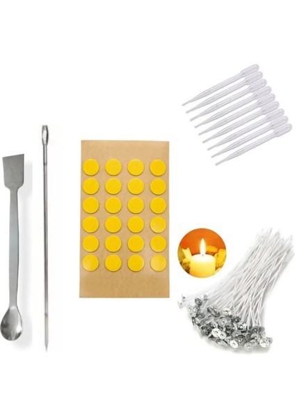 Mum Eritme Kabı 1000 ml Fitil Delme Eritme Kaşığı Mum Fitili Tutacağı 20LI Mum Etiketi Pastör Pipeti fiyatları