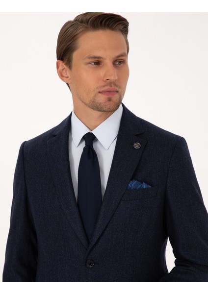 Erkek Lacivert Slim Fit Ceket 50311205-VR033 fiyatları