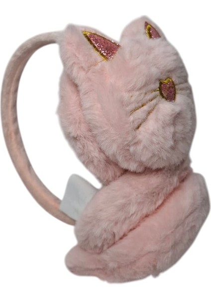 Spteks Kepp Model Kız Çocuk Pembe Renk Kedi Figürlü Sıcak Tutan Kışlık Peluş Kulaklık fiyatları