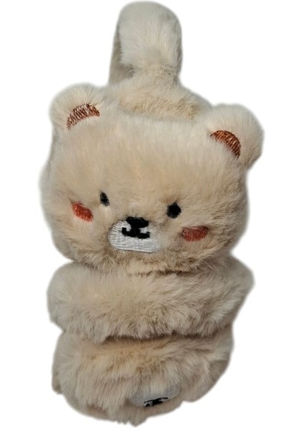 Spteks Kepp Ünisex Çocuk Bej Renk Ayıcık Figürlü Sıcak Tutan Kışlık Peluş Kulaklık fırsatları