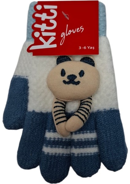 Spteks Kitti 3-6 Yaş Erkek Krem Renk Anaokulu Maskot Figürlü Kışlık Örme Eldiven indirimleri