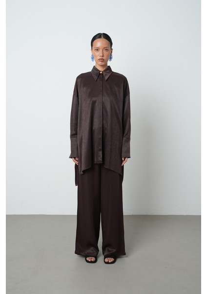 Kadın Düz Renk Oversize Uzun Tesettür Gömlek fırsatları