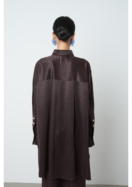 Kadın Düz Renk Oversize Uzun Tesettür Gömlek indirimleri