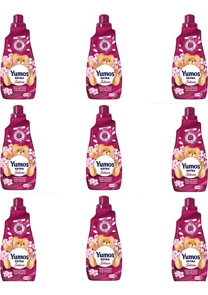 Ekstra Konsantre Yumuşatıcı Sakura 1440 ml 60 Yıkama x 9 Adet