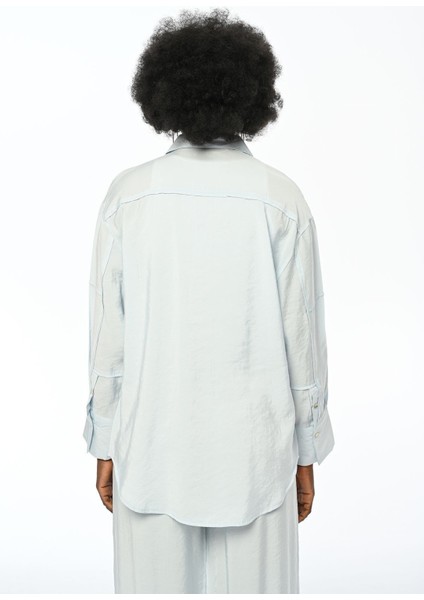 Kadın Rahat Kalıp Düz Renk Gömlek indirimleri