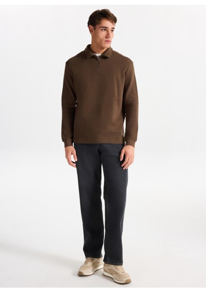 Dik Yaka Haki Erkek Sweatshırt 261 Lcm 241039 Desona Haki fiyatları