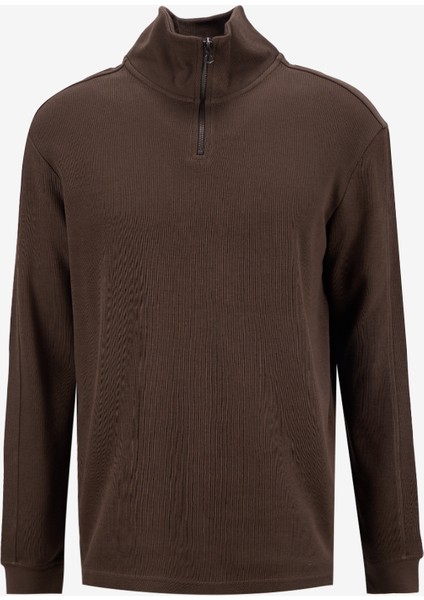 Dik Yaka Haki Erkek Sweatshırt 261 Lcm 241039 Desona Haki