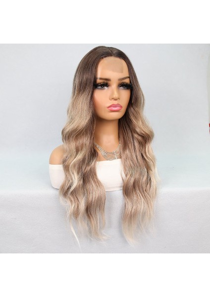 Kumral Platin Ombre Balköpüğü Röfleli Tül Peruk modelleri
