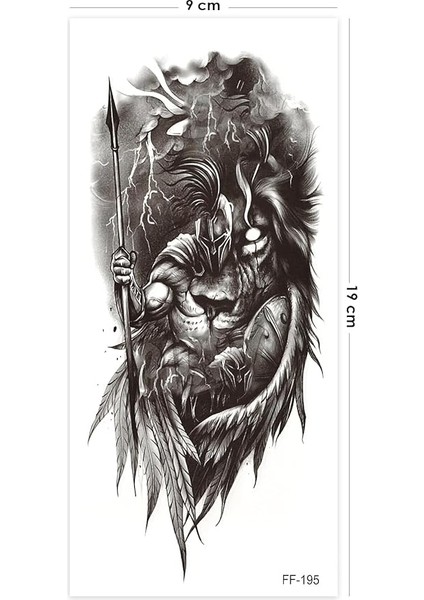 Gladyatör Dövmesi, Aslan Dövmesi, Savaşçı Dövmesi, Geçici Dövme Tattoo, Erkek Geçici Dövme, Kol ve Vücut Dövmesi fiyatları