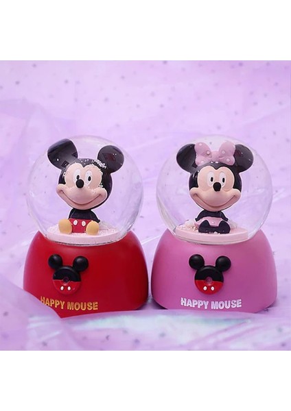 Mickey Mouse Işıklı Müzikli Püskürtmeli Büyük Boy Kar Küresi