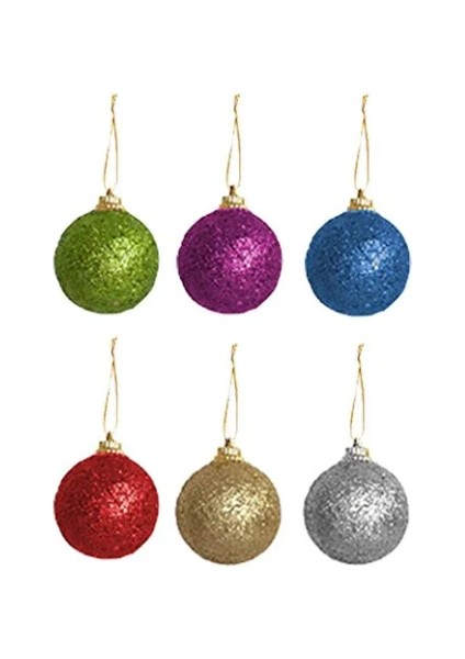 Neşehane Concept Yılbaşı Ağacı Süsü 4 cm Cici Karışık Simli Yılbaşı Ağaç Süsü Simli Toplar (6'li Set) fiyatları