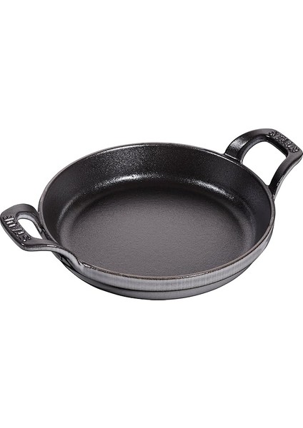 Toz Istiflenebilir Fırın Kabı, Yuvarlak (16 Cm, 0,4 L Içerisinde Bulunan Mat Siyah Kaplı Tepsi Ile) Grafit Grisi