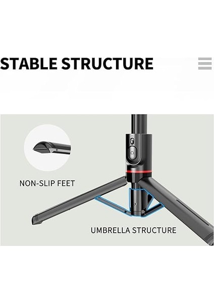 Işıklı Selfie Çubuğu Uzaktan Kumandalı 116 cm Tripod Özçekim Alüminyum Masa Üstü Tripod indirimleri