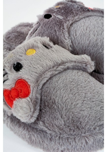 Füme Kedi Figürlü Ev Terliği fiyatları