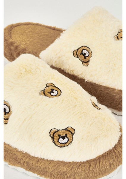 Kahve Ayıcıklı Kapalı Ev Terliği fiyatları