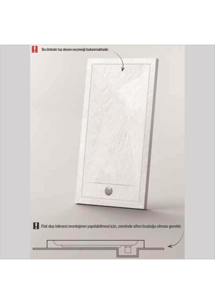 Slim Dikdörtgen Duş Teknesi, Flat modelleri