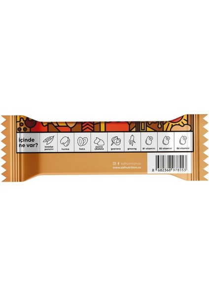 Saf Chocolate Chip Energy Bar fiyatları