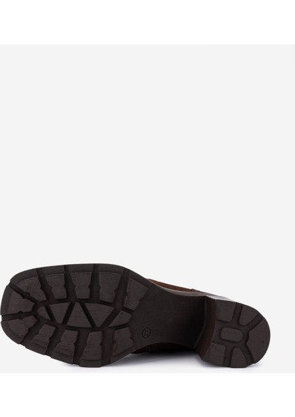 Kadın Hakiki Deri Kahverengi Nubuk Topuklu Bot 324 7988 Bn Bot SK25-26 Kahve Nbk indirimleri