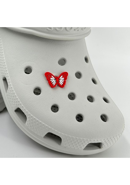 Terlik Süsü ve Aksesuarı , Çanta Süsü – Jibbitz 3D Küçük Boy Desenli Kelebek Figür Logo Aksesuar modelleri