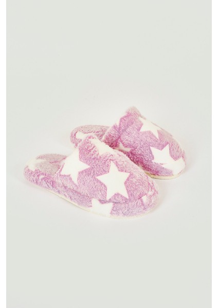 Pıjamonı Mor Yıldızlı Atom Ev Terliği