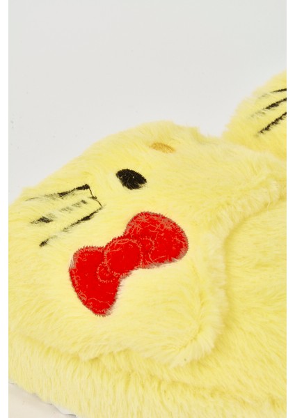 Sarı Pofuduk Kedi Ev Terliği modelleri