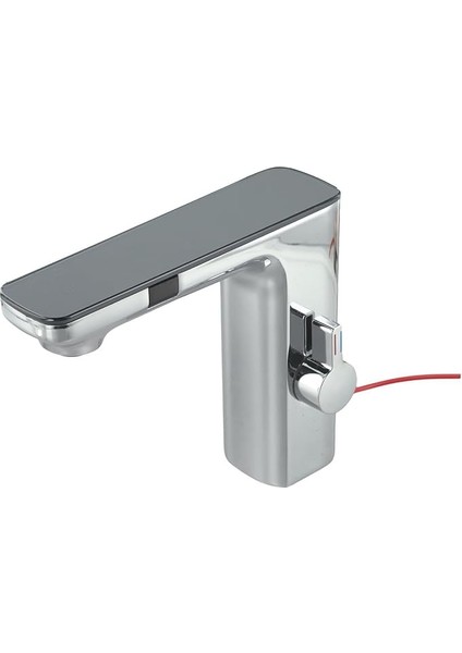 Teknolojisi ile Otomatik Sensör Mikser Musluk Dokunmatik Banyo Dokunun Dijital Ekran ile Sıcak ve Soğuk Su Krom Güverte Üstü Mikser Dokunun