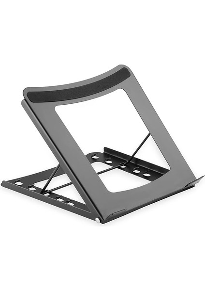Dizüstü Bilgisayar Standı - 5 Pozisyonda Ayarlanabilir - 10 Inç Ila 15 Inç Dizüstü Bilgisayarlar Için - Sağlam Çelik - Siyah
