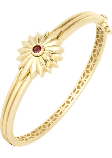 Cetaş Eterna Lotus Altın Kelepçe Sarı Altın 14 Ayar