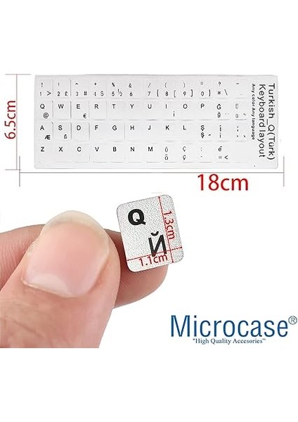 Türkçe Q Klavye Etiketi Laptop Macbook Pc Sticker - Beyaz fiyatları