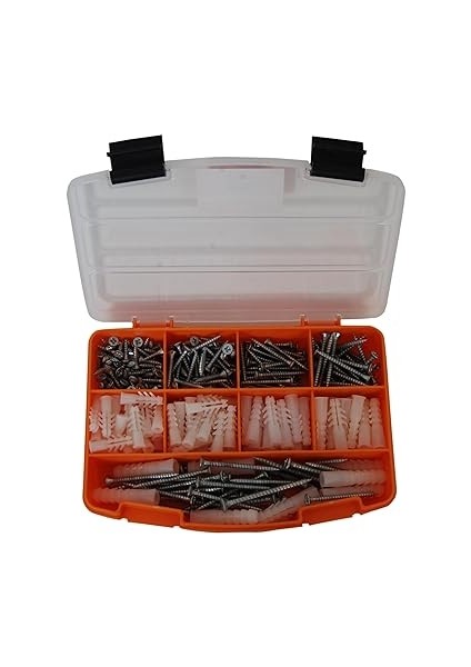 All Essential Fasteners 320PARÇA 12 Çeşit Vida Seti, Dübelli Sunta Vidası Seti,matkap Ucu Bits Uç ve Takım Çantası fiyatları