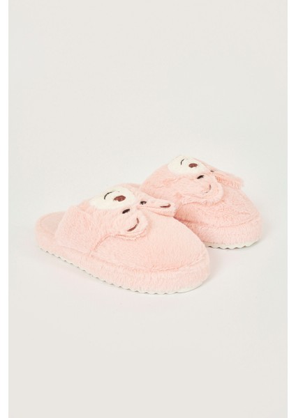 Pembe Pandalı Ev Terliği