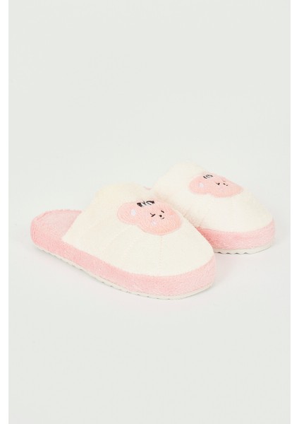 Pembe Eğlenceli Figür Ev Terliği