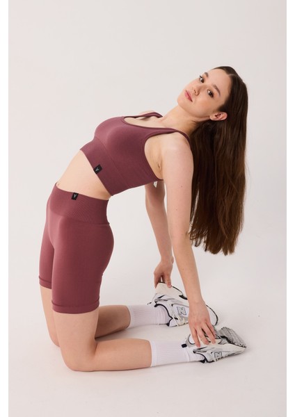 Essential Spor Şort Yüksek Bel Esnek Şekillendirici ve Toparlayıcı Seamless Tayt Kısa Şort modelleri