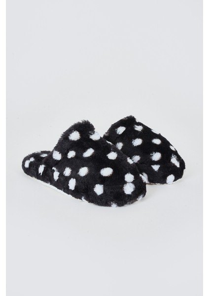 Siyah Puantiyeli Ev Terliği