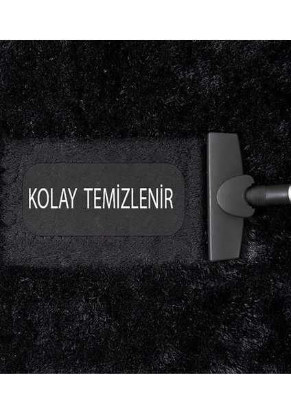 Siyah Oval Post Halı Peluş Yumuşak Kaymaz Dot Taban Antibakteriyel Makinada Yıkanabilir Yolluk fiyatları