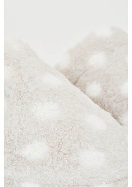 Gri Puantiyeli Ev Terliği fiyatları