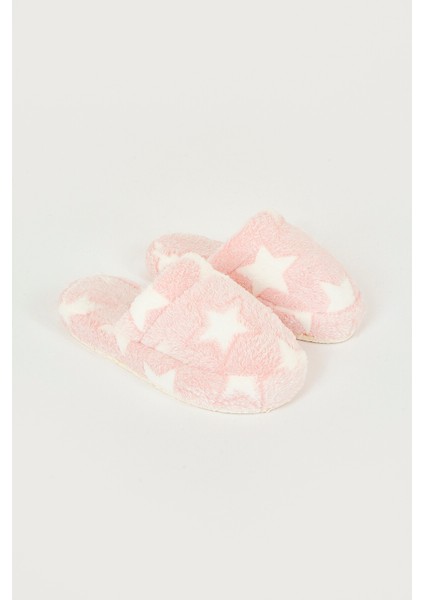 Pembe Yıldızlı Atom Ev Terliği