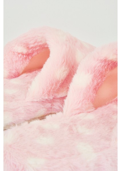 Pembe Puantiyeli Ev Terliği modelleri