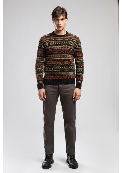 Jagger Normal Bel Dar Kesim Düz Paça Haki Erkek Pantolon