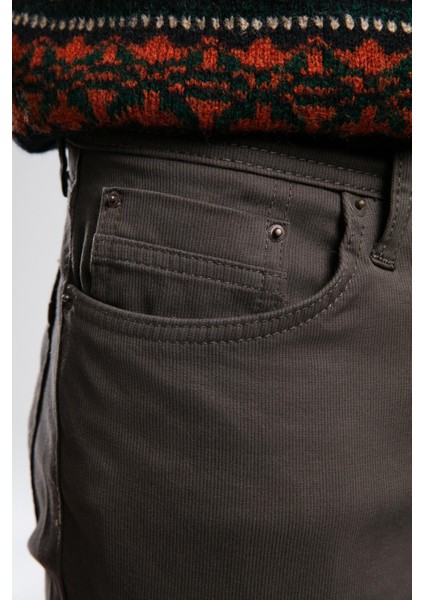 Jagger Normal Bel Dar Kesim Düz Paça Haki Erkek Pantolon indirimleri