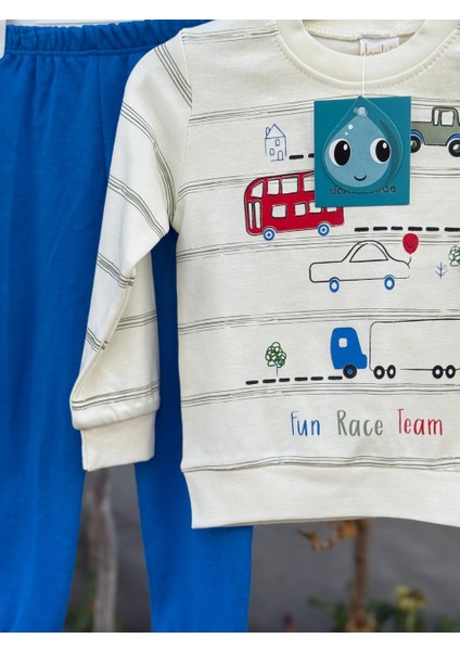 Erkek Çocuk Alt Üst Mevsimlik Takım Araba Desenli Penye Ikili Takım Mavi fiyatları