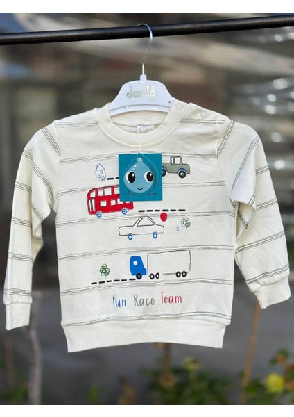 Erkek Çocuk Alt Üst Mevsimlik Takım Araba Desenli Penye Ikili Takım Mavi indirimleri